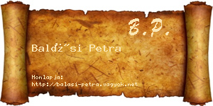 Balási Petra névjegykártya